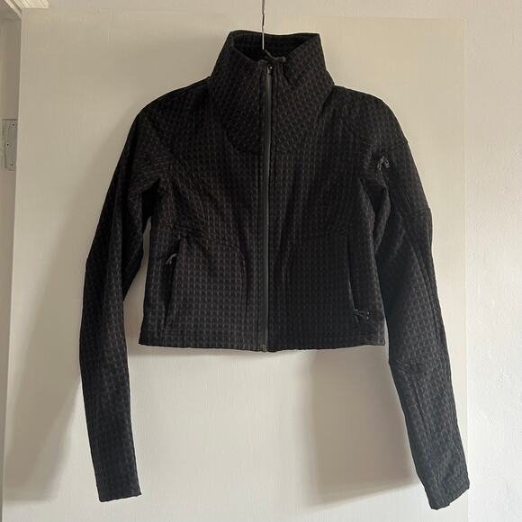 Lululemon Water-Repellent Grid Fleece Hiking Jacket – Black/ Grey – Size 4(NWOT) - Picture 5 of 16